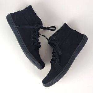 WHITIN Black Canvas High Top Sneakers Men's 6.5 Wmn's 8